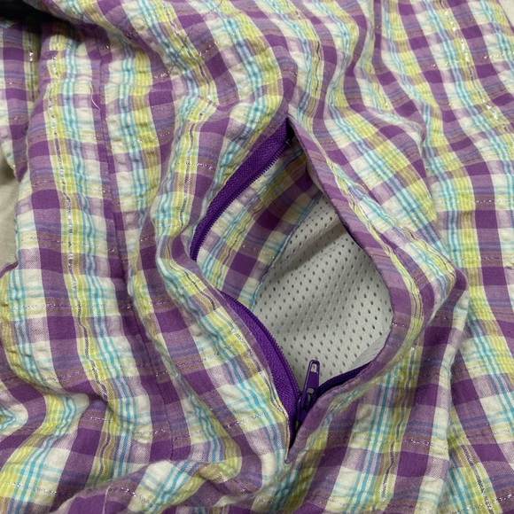 VTG Coogi Australia Purple Harrington Plaid Full Zip Jacket Classic Fit Sz 6/L - Picture 11 of 11